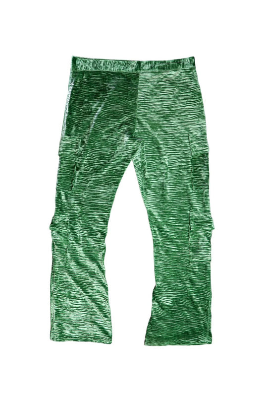 Crushed Velvet Cargos (Green)