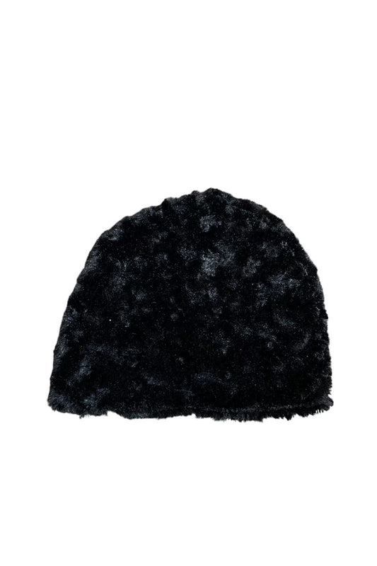 Black Fur Beanie