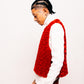 Red Fur Pullover Vest