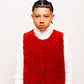 Red Fur Pullover Vest